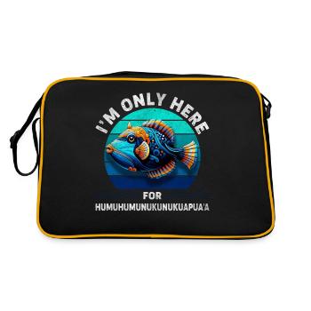 Humuhumunukunukuapua'a Hawaii-Riff-Drückerfisch - Retro Tasche - Schwarz/Gold - Hinten