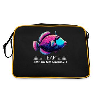Humuhumunukunukuapua'a Hawaiianischer Riff-Drücker - Retro Tasche - Schwarz/Gold - Hinten