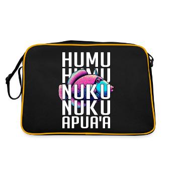 Humuhumunukunukuapua'a Hawaii-Riff-Drückerfisch - Retro Tasche - Schwarz/Gold - Hinten