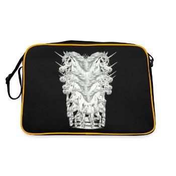 Licorne Licornes Créatures mythiques Animaux mythiques Enfant - Sac Retro - noir/or - Dos