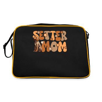 Setter anglais Groovy Setter maman - Sac Retro - noir/or - Dos