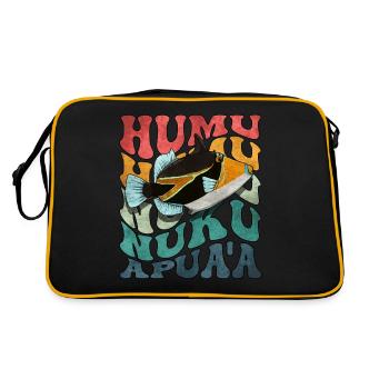 Humuhumunukunukuapua'a Hawaii-Riff-Drückerfisch - Retro Tasche - Schwarz/Gold - Hinten
