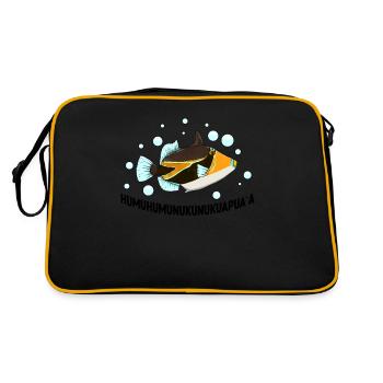 Humuhumunukunukuapua'a Hawaiianischer Riff-Drücker - Retro Tasche - Schwarz/Gold - Hinten