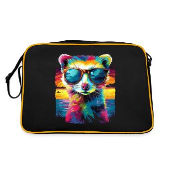 Ferret Pet Owner Sunglasses Sunset - Retro Bag - black/gold - Back