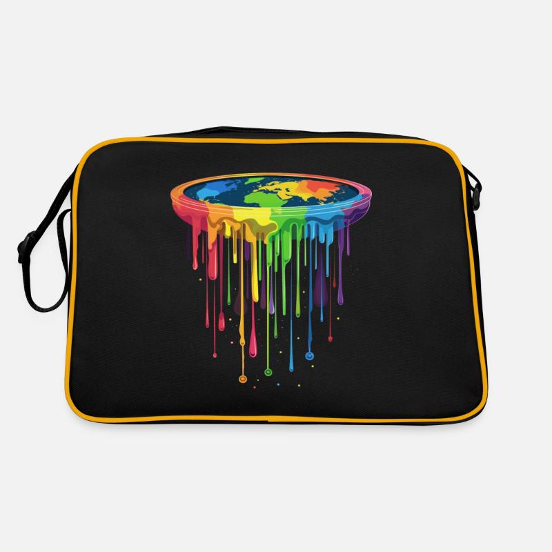 Flache-Erde-Verschwörungstheorie-Pop-Art Retro Tasche