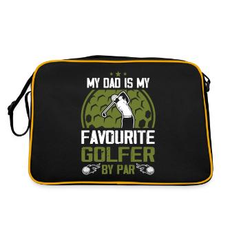 My Dad Is My Favourite Golfer By Par - Sac Retro - noir/or - Dos