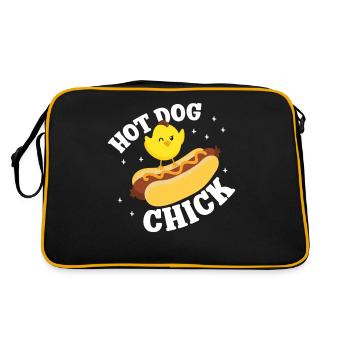 Hot Dog Adult Chicken Girl Hot Dog - Retro Tasche - Schwarz/Gold - Hinten