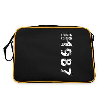 1987 Geburtstag Geschenkidee Vintage Edition 1987 - Retro Tasche - Schwarz/Gold - Hinten