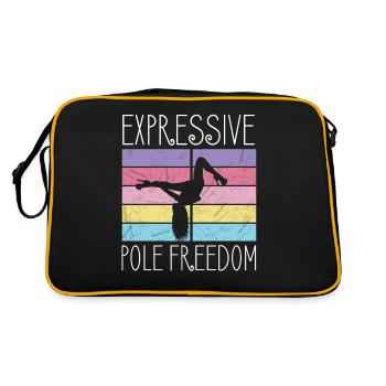 Pole Dance Dancer, Pole Dancing, Pole Dancing - Retro Bag - black/gold - Back