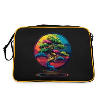 Bonsaï Japonais Zen Pop Art - Sac Retro - noir/or - Dos