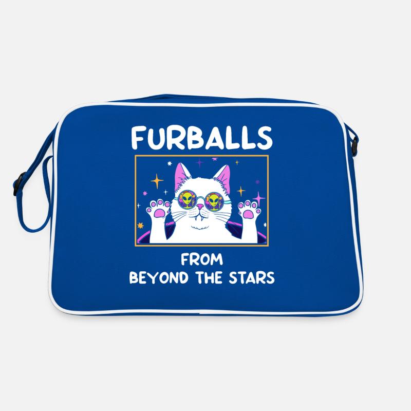 Katze Alien, UFO, UAP, Space, Weltraum Flugobjekt Retro Tasche