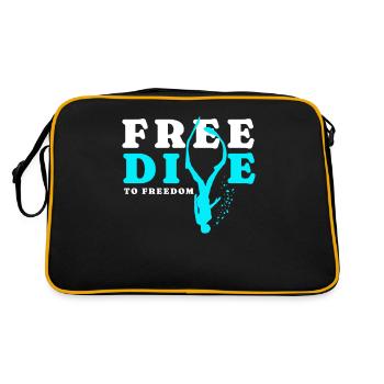 Diving, Freediving, Freediving No Limit Freediving - Retro Bag - black/gold - Back