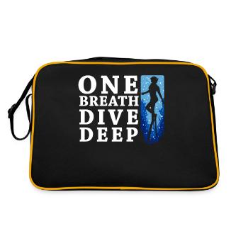 Diving, Freediving, Freediving No Limit Freediving - Retro Bag - black/gold - Back