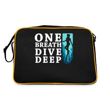 Diving, Freediving, Freediving No Limit Freediving - Retro Bag - black/gold - Back