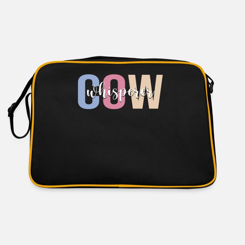 Éleveur de vaches Éleveur de vaches Élevage de vaches - Sac Retro - noir/or