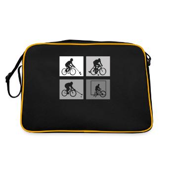 Bicycle Bicycle Polo Cyclist Bicycle Polo Bicycle - Retro Bag - black/gold - Back