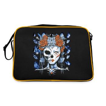 Crâne Papillons Crâne Crâne Crâne - Sac Retro - noir/or - Dos