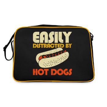 hot-dog adulte facilement distrait par - Sac Retro - noir/or - Dos