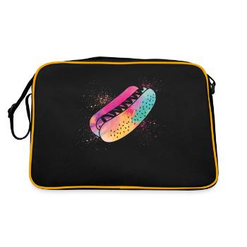 Hot-dog Adulte Aquarelle - Sac Retro - noir/or - Dos