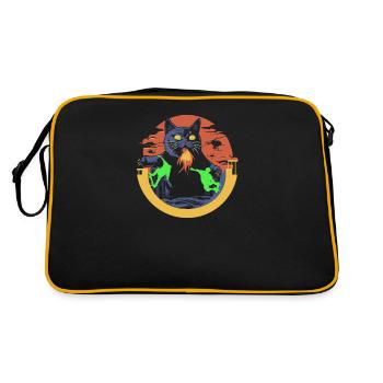 Skateboard Skater Rampe Skate Cats Skateboarder - Sac Retro - noir/or - Dos