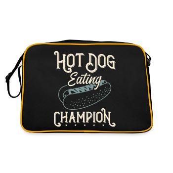 Hot-dog Adulte Manger des hot-dogs - Sac Retro - noir/or - Dos