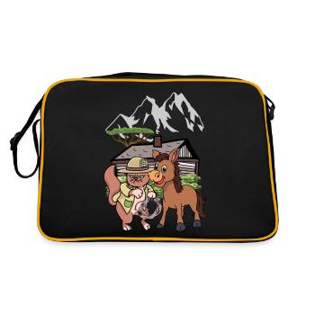 Chat Sauvage Ouest Nature Enfant Enfants Cavalier Âne - Sac Retro - noir/or - Dos
