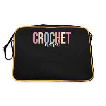 Knitting Yarn Lover - Retro Bag - black/gold - Back