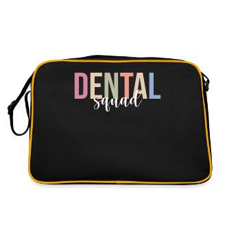 Dentiste Orthodontistes Étudiant en dentisterie - Sac Retro - noir/or - Dos