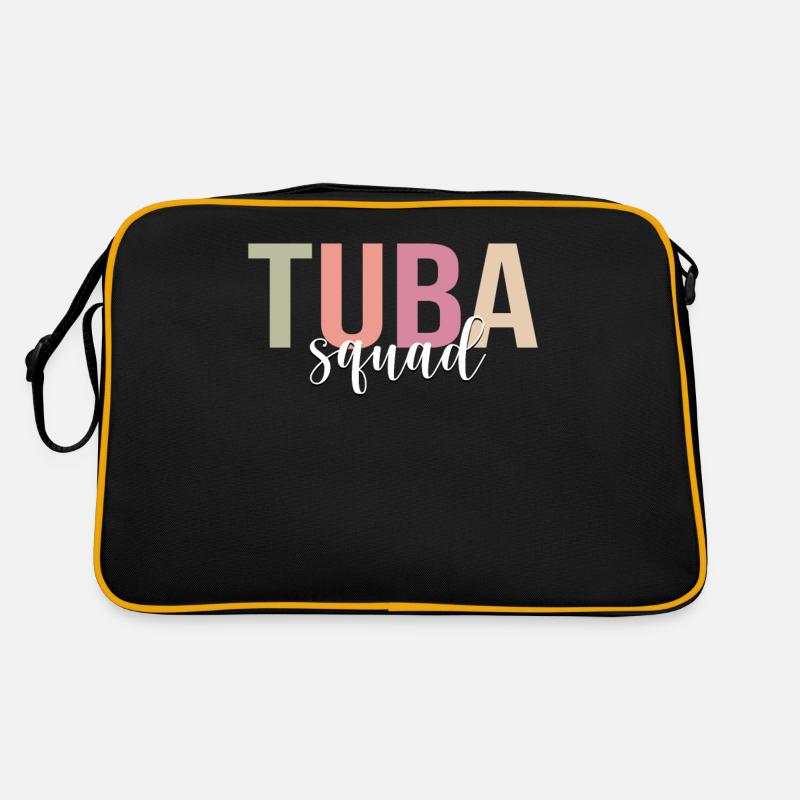 Tuba Player Tuba Player Marching Band Retro Bag