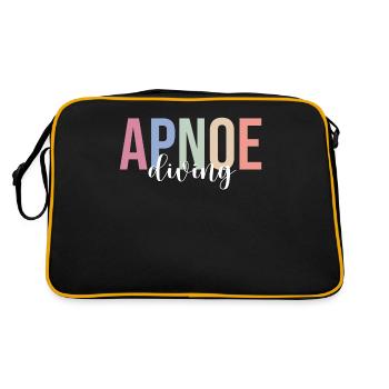 Freitauchen Freitauchen Scuba Diving - Retro Tasche - Schwarz/Gold - Hinten