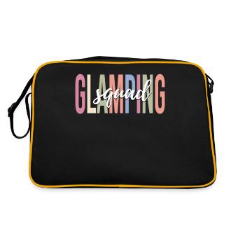 Glamping Liebhaber Glamping Team Camping - Retro Tasche - Schwarz/Gold - Hinten
