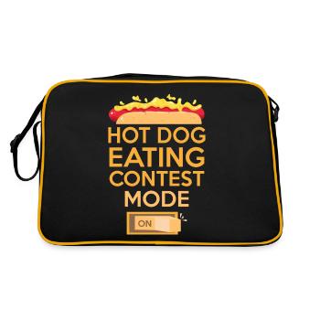 Hot-dog Adulte Manger des hot-dogs - Sac Retro - noir/or - Dos