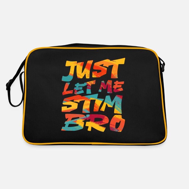 Autismusbewusstsein April Just Let Me Stim Bro Kid Retro Tasche