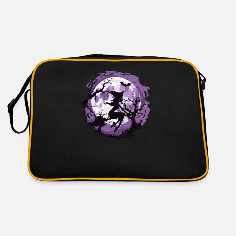 Gothic Hexen Geschenkidee okkulter lila Mond Retro Tasche