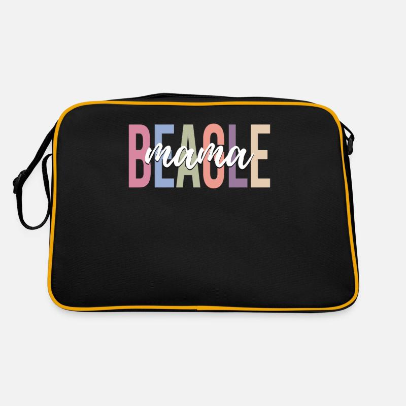 Beagle Hund Beagle Mama Beagle Liebhaber Beagle Fr - Retro Tasche - Schwarz/Gold