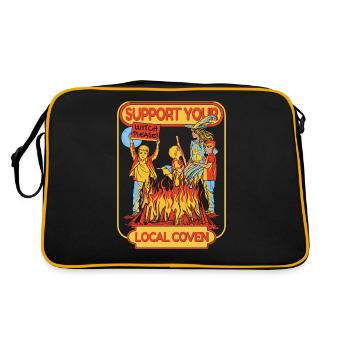 Soutenez votre Okkult gothique de sorcière de l’assemblée locale - Sac Retro - noir/or - Dos