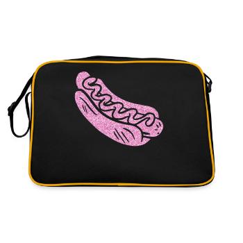Hot Dog Adult Pink Diamonds - Retro Bag - black/gold - Back