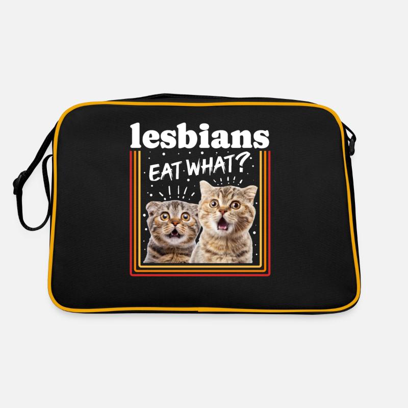 Gender Lesben Schwule Trans Queer Katze Regenbogen Retro Tasche