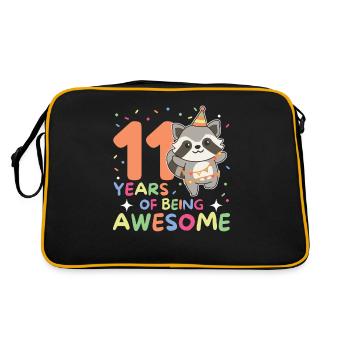 Raton laveur pour ses 11 ans Enfants de onze ans - Sac Retro - noir/or - Dos