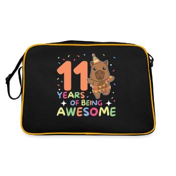Capybara pour ses 11 ans enfants de onze ans - Sac Retro - noir/or - Dos