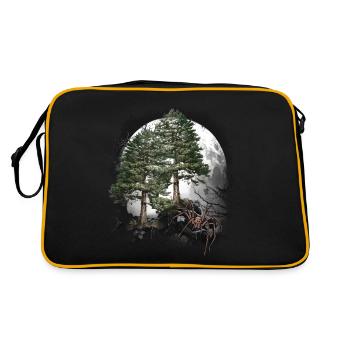 Halloween spider spiders forest dwellers - Retro Bag - black/gold - Back