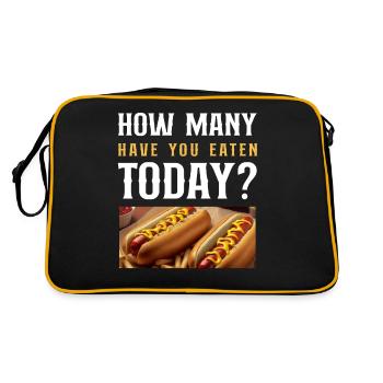 Hot Dog Adulte Combien en avez-vous - Sac Retro - noir/or - Dos