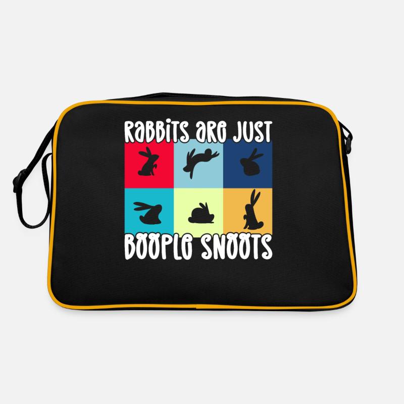 Les lapins ne sont que des bobos snoots lapin drôle lapin - Sac Retro - noir/or