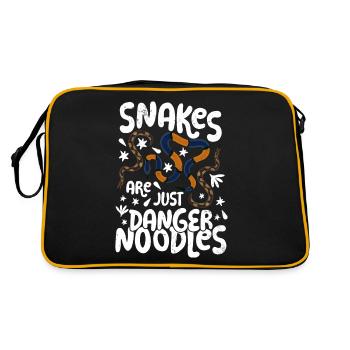 Snakes Are Just Danger Noodles Snakes Are Danger N - Retro Tasche - Schwarz/Gold - Hinten