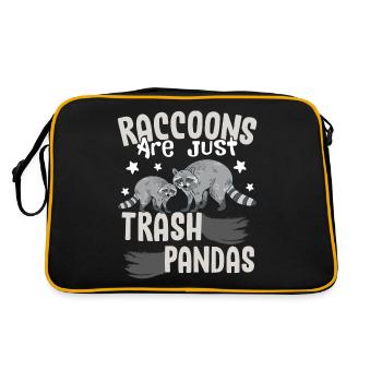 Raccoons Are Just Trash Pandas Raccoons Trash Pand - Retro Bag - black/gold - Back