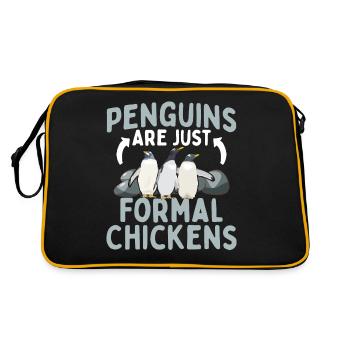Les pingouins ne sont que des poulets formels Les pingouins formels - Sac Retro - noir/or - Dos