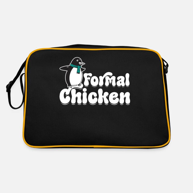 Funny Meme Penguin Lover Formal Chicken Illust Retro Bag
