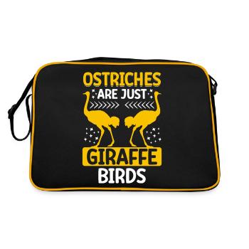 Les autruches ne sont que des oiseaux girafes Les autruches sont des girafes - Sac Retro - noir/or - Dos