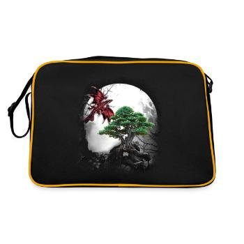 Fairy Tale Mythical Creature Dragon Dragon Fairy Tale Character Myth - Retro Bag - black/gold - Back