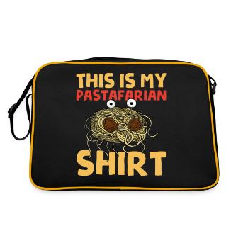 Flying Spaghetti Monster FSM - Retro Bag - black/gold - Back